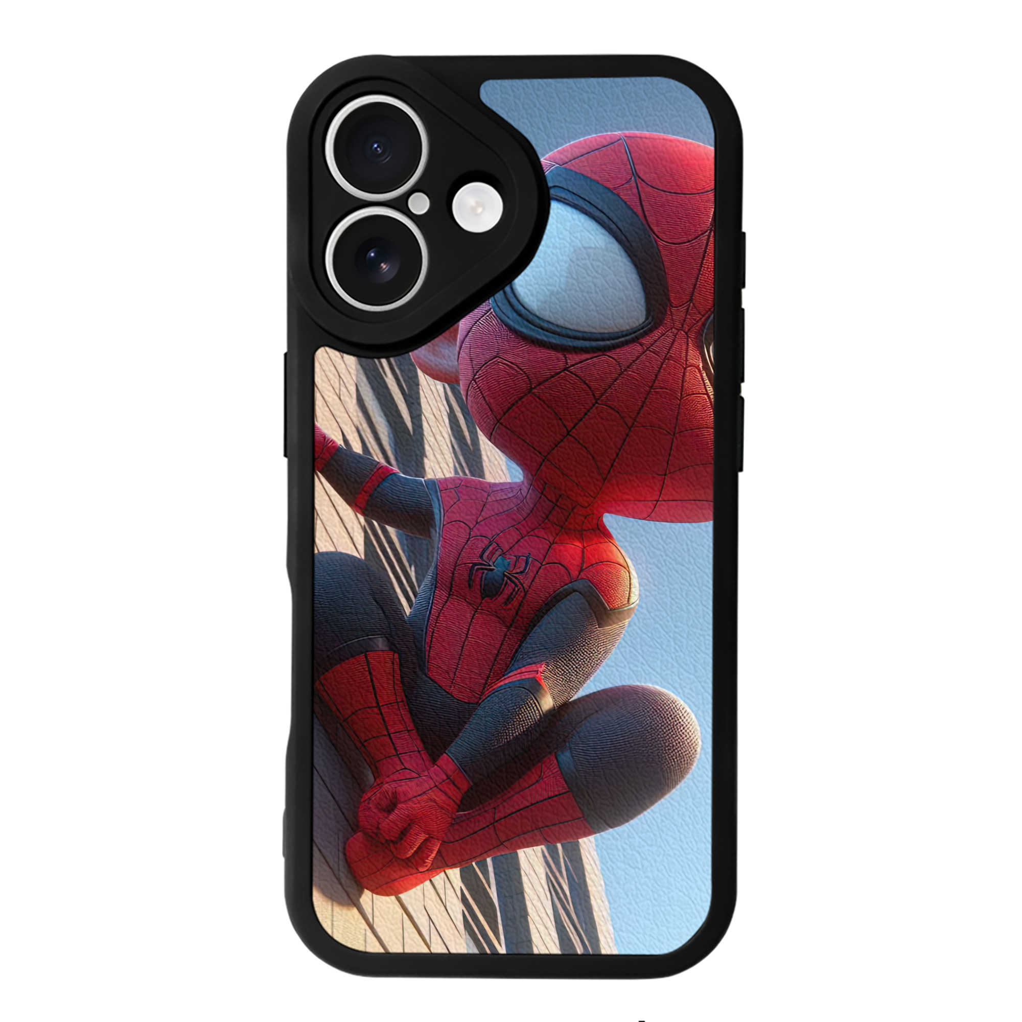 Spider Man スパイダーマン 【iPhone 16シリーズ対応】シリコンスマホケース（レザー調） 材質：シリコン